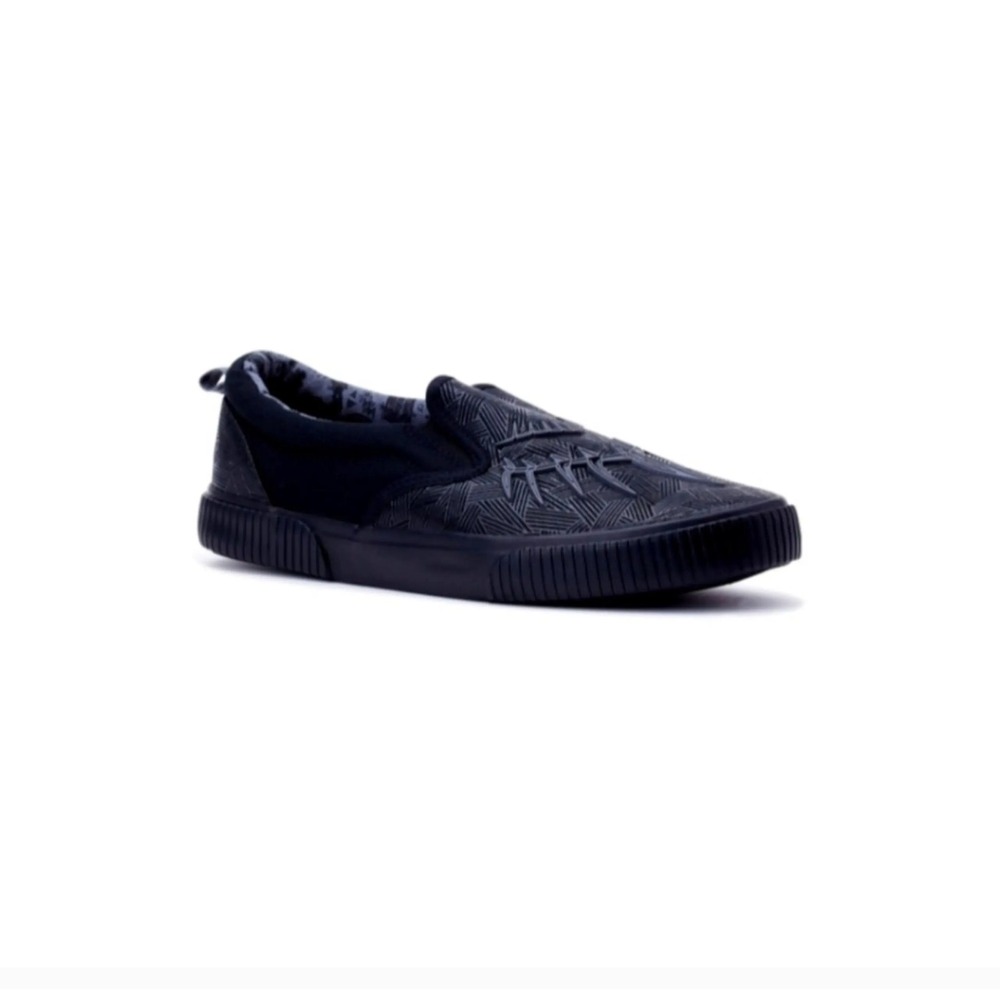 Marvel Black Panther Ground Up Mens Slip On Sneakers Black Size 9